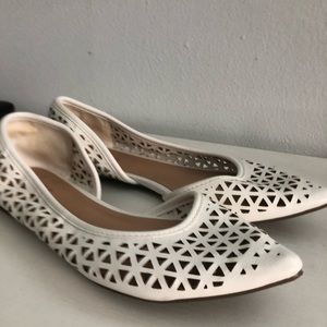 JUSTFAB White Slip ons! Size 8.5